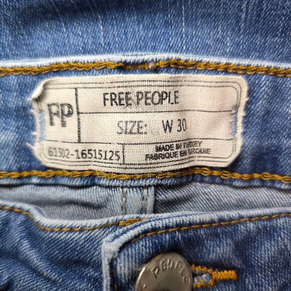 Free People Raw Hem Skinny/Straight Jeans 61502-16515125 sz 30 - Picture 8 of 13